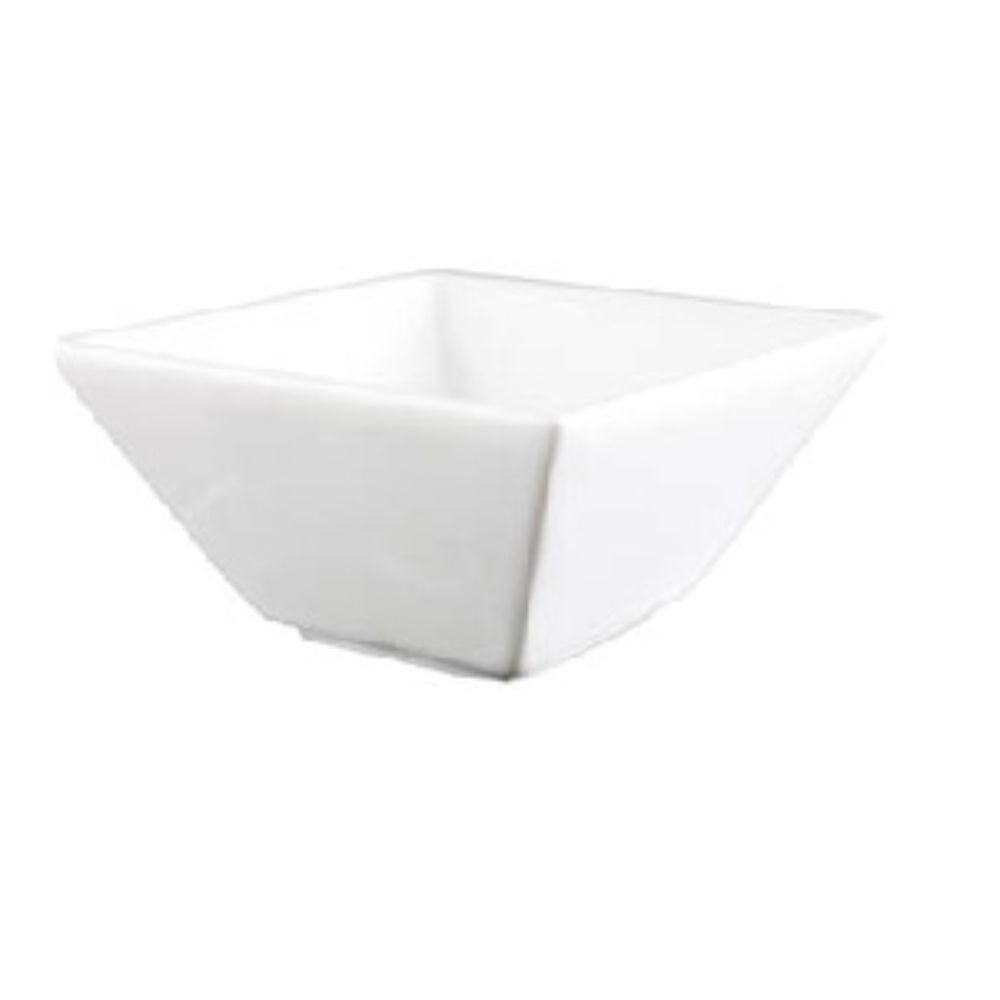 Vertex China Ventana Undecorated Porcelain White Square Serving Bowl, 14 Ounce -- 36 per case.