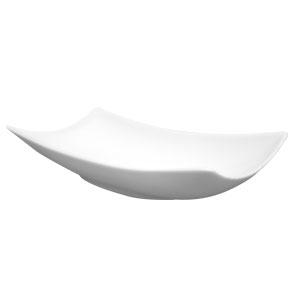 Vertex China Rubicon Undecorated White Rectangle Platter, 12 1/2 x 6 1/4 inch -- 12 per case.