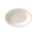 Vertex China Vista Undecorated Wide Rim Rolled Edge White Oval Platter, 8 1/8 inch -- 24 per case.