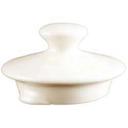 Vertex China Buckingham Undecorated Wide Rim Rolled Edge American White Tea Pot Lid Only -- 72 per case.