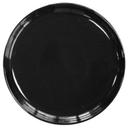 Vertex China Vista Undecorated Black Pizza Plate, 13 1/8 inch -- 6 per case.