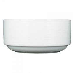 Vertex China Radiance Collection Porcelain White Stacking Bouillon Bowl, 10 Ounce -- 36 per case.