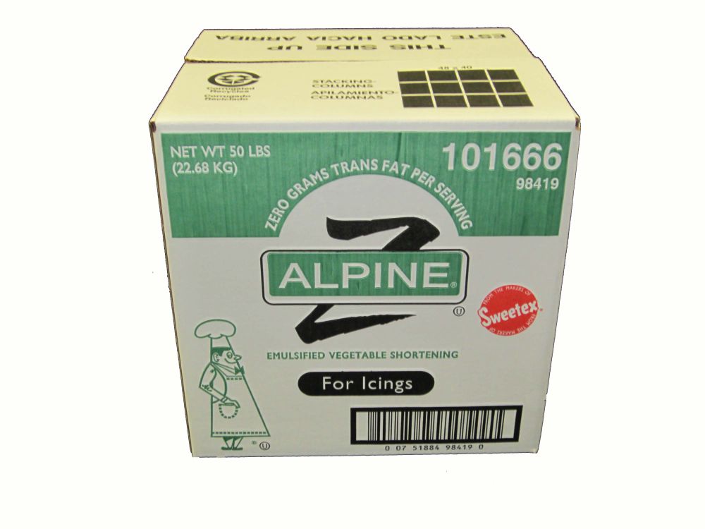 Alpine Z Icing Shortening, 50 Pound