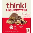 Think High Protein Chunky Peanut Butter Protein Bar, 10.5 Ounce - 6 per case
