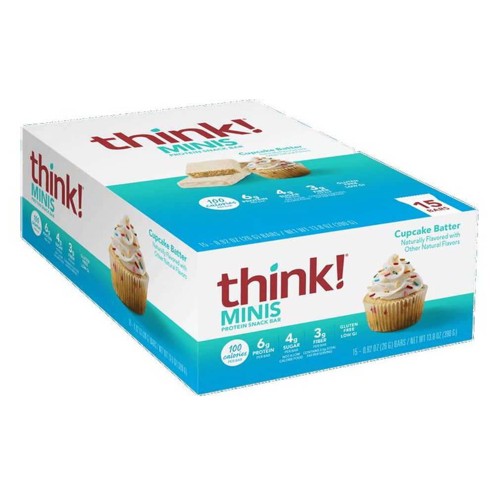 Think Minis Cupcake Batter Snack Bar, 0.05 Pound -- 180 per case