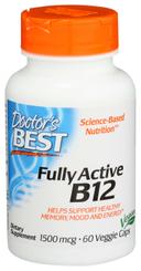 Doctors Best 1500 mcg Fully Active B12 Veggie Caps - 60 count per pack