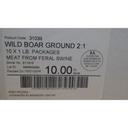 Broadleaf Round Ground Raw Wild Boar, 8 Ounce -- 20 per case