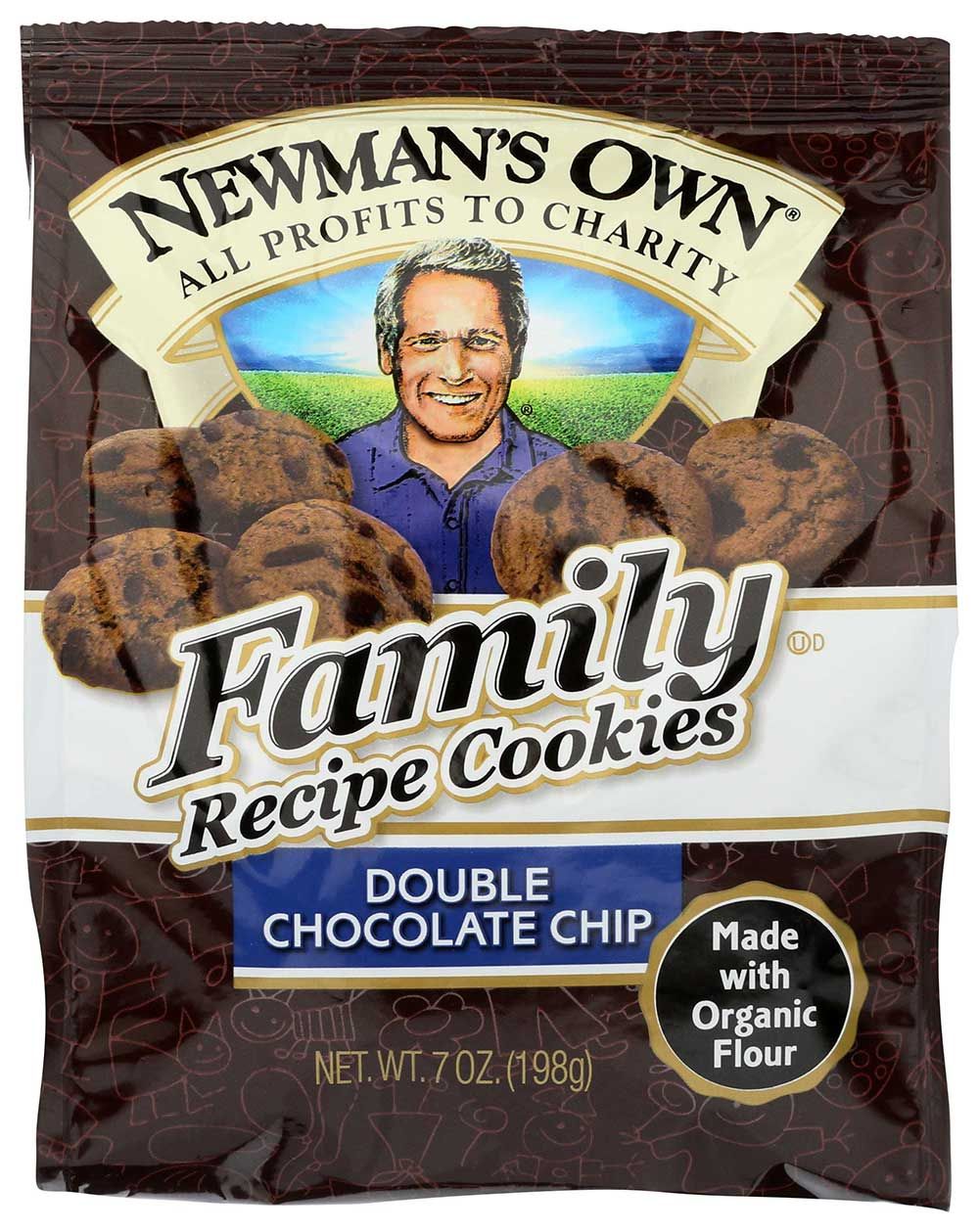 Newman's Own Organics Double Chocolate Chip Cookie, 8 Ounce -- 6 Per Case