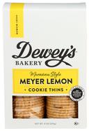 Deweys Moravian Style Meyer Lemon Cookie Thins, 9 Ounce -- 6 per case