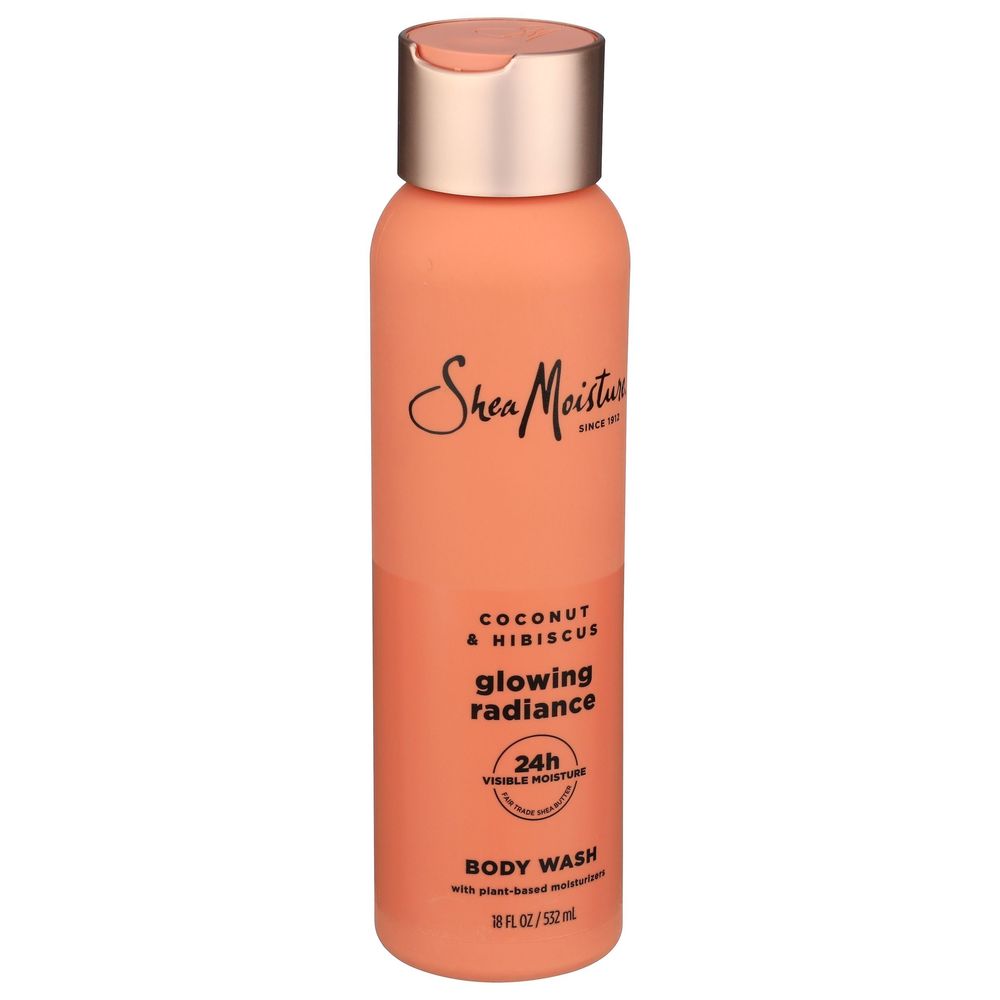 Shea Moisture Coconut and Hibiscus Glowing Radiance Body Wash, 18 Fluid Ounce