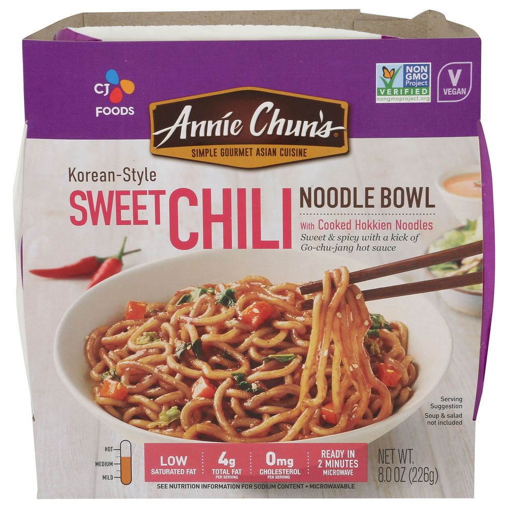 Annie Chuns Korean Sweet Chili Noodle Bowl, 8.0 Ounce -- 6 per case