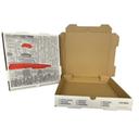 Nemco White / Kraft B Flute White Print Pizza Cafe Box, 16 x 16 x 2 inch -- 50 per case