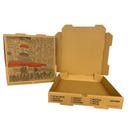 Nemco Kraft / Kraft B Flute Kraft Print Pizza Cafe Box, 16 x 16 x 2 inch -- 50 per case