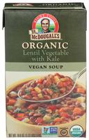 Dr McDougalls Right Foods Organic Lentil Vegetable Soup, 18 Ounce -- 6 per case.