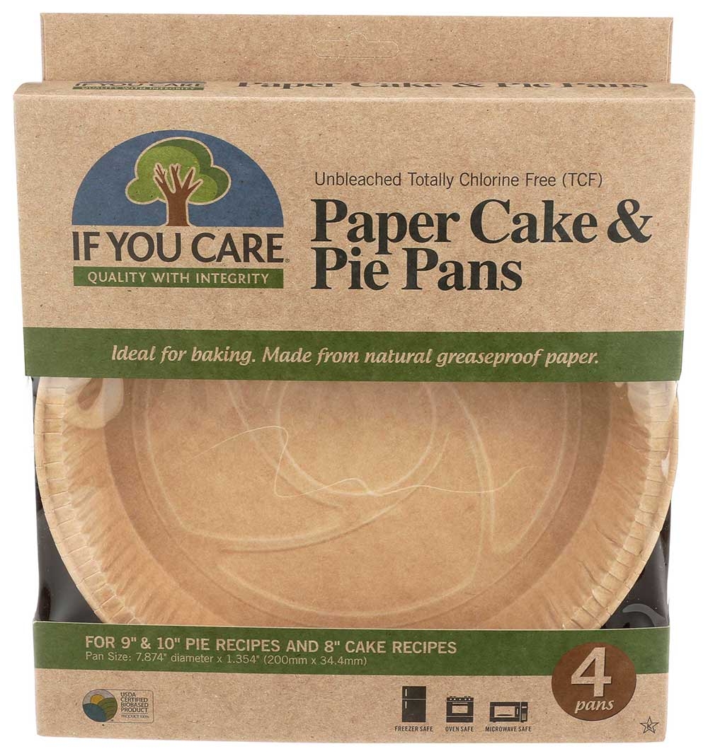 If You Care Cake and Pie Paper Baking Pan - 4 per pack -- 6 packs per case.