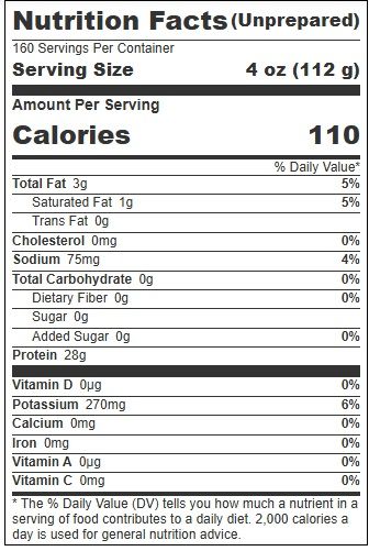 Packer Label Farm Raised 2-4 Inch Raw Alligator White Meat Pieces, 5 Pound -- 4 Per Case