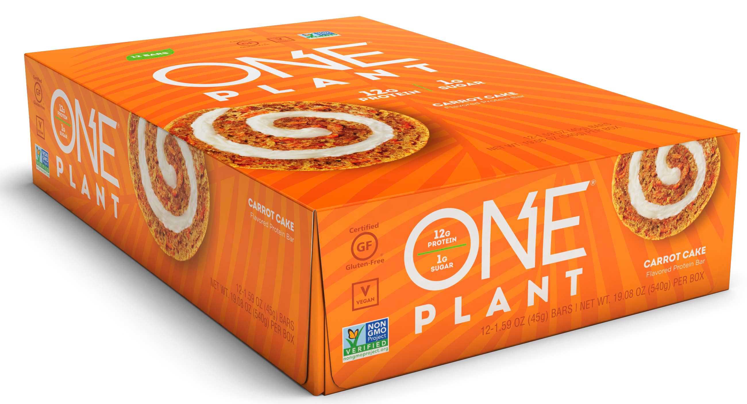 One Plant Carrot Cake Bar, 1.59 Ounce - 12 count per pack -- 6 packs per case