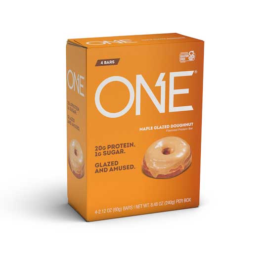 One Glazed and Amused Maple Glazed Doughnut Bar - 4 count per pack -- 6 packs per case
