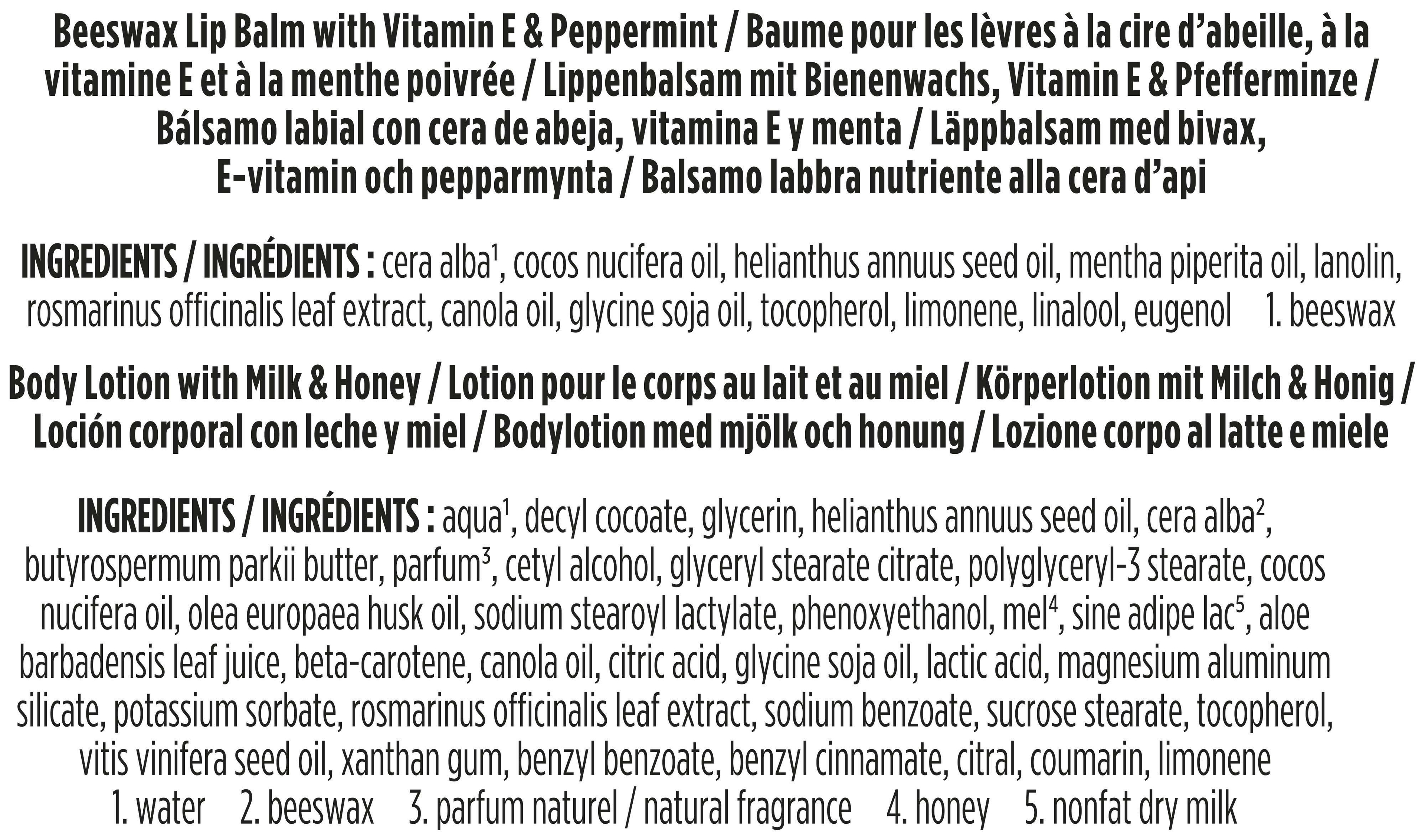 Burts Bees Hive Favorites Body Lotion and Beeswax Lip Balm Gift Set, set of 2 -- 4 per case