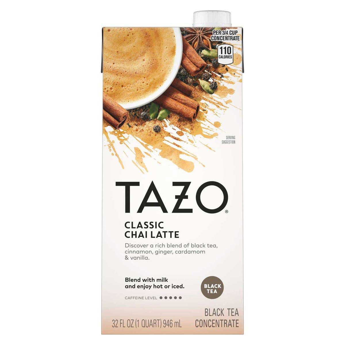 Tazo Chai Classic Latte Tea Concentrate 1:1, 32 Ounce -- 1 Each
