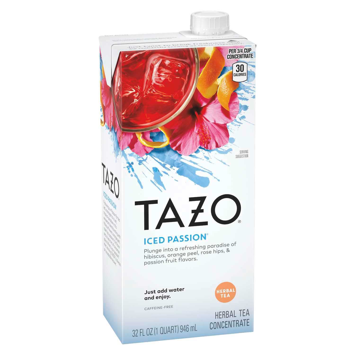 Tazo Passion Iced Tea Concentrate 1:1, 32 Ounce -- 1 Each