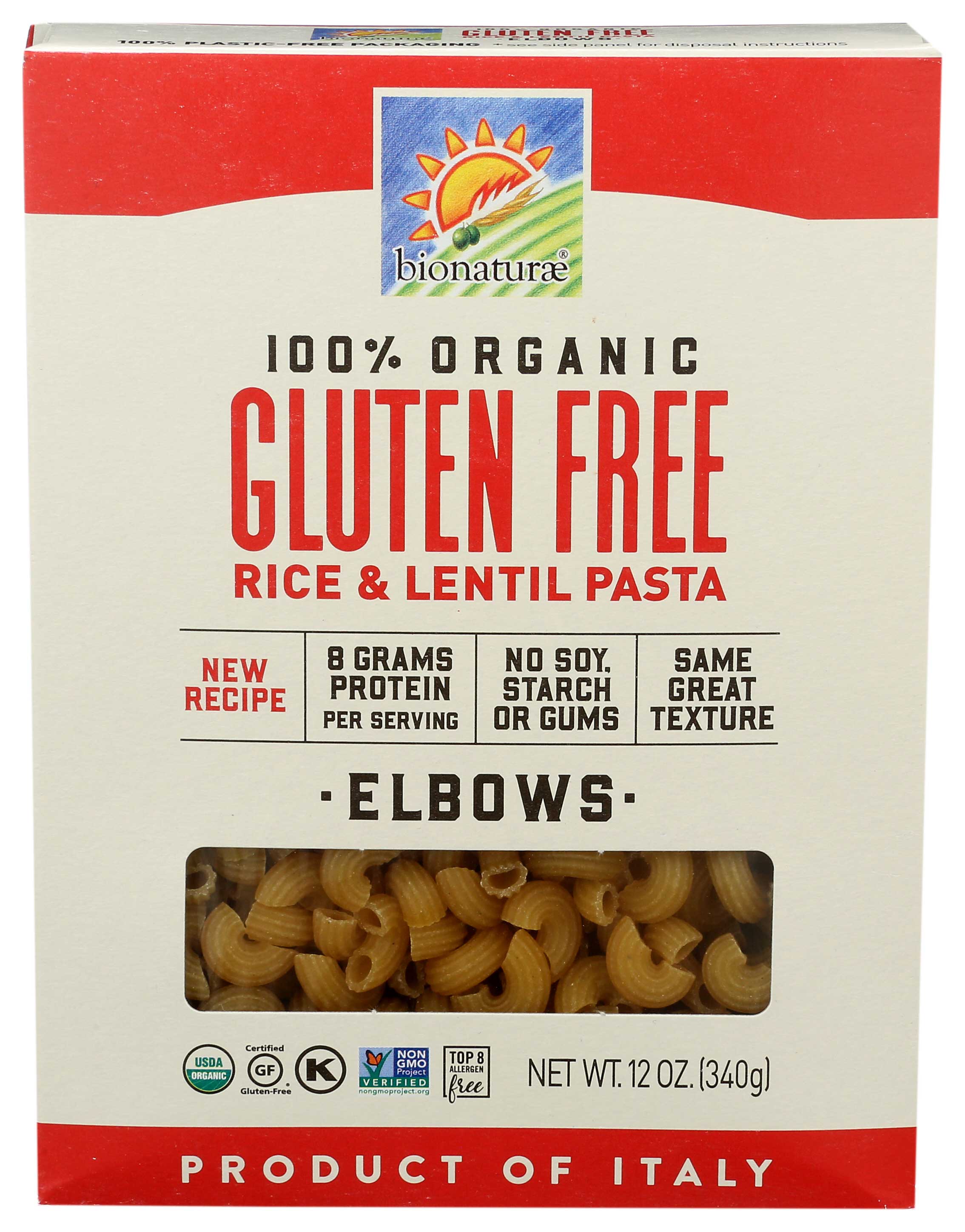 Bionaturae Organic Gluten Free Elbow Pasta, 12 Ounce -- 12 per case