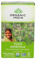 Organic India Tulsi Moringa Herbal Tea - 18 tea bags per pack -- 6 packs per case