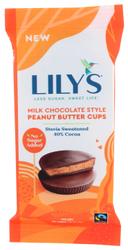 Lilys Sweets 40 Percent Cocoa Milk Chocolate Peanut Butter Cups, 1.25 Ounce -- 12 per case