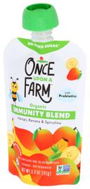 Once Upon A Farm Organic Mango Banana and Spirulina Immunity Blend, 3.2 Ounce -- 8 per case