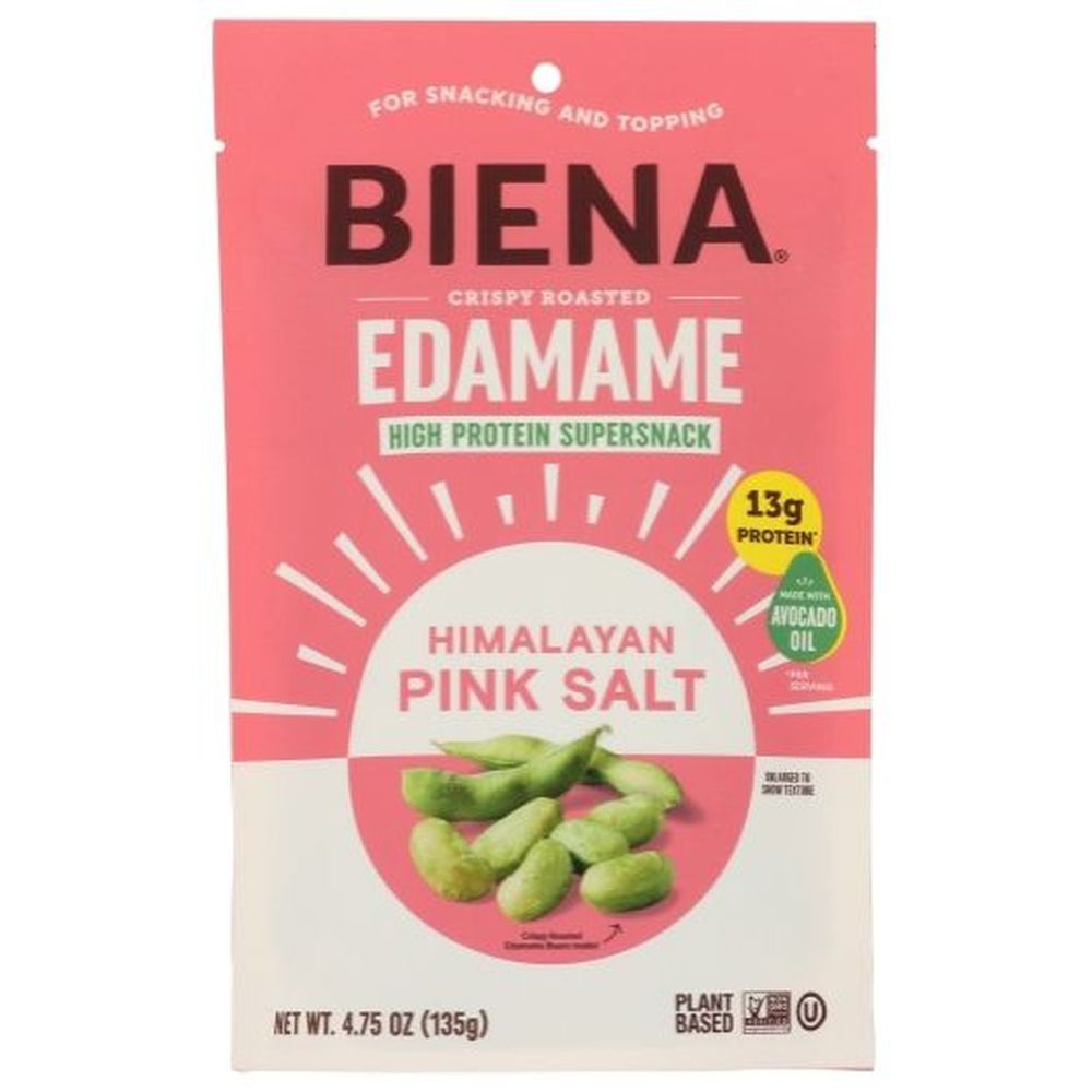 Biena Snacks Himalayan Pink Salt Crispy Roasted Edamame, 4.75 Ounce -- 8 Per Case