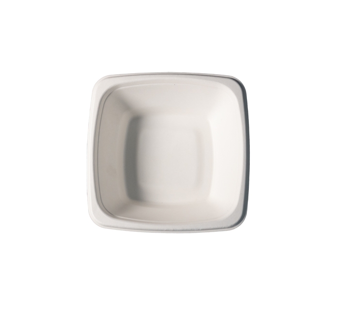 Kitch 24/7 White Square Molded Fiber Bowl, 24 Ounce -- 400 per case