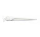 Kitch 24/7 Compostable Plastic White Forks, 6.3 inch -- 1000 per case