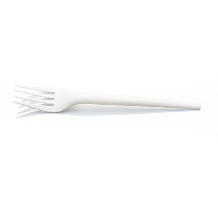 Kitch 24/7 Compostable Plastic White Forks, 6.3 Inch -- 1000 Per Case