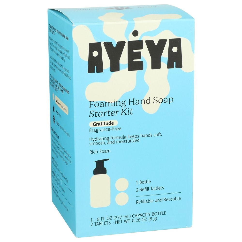 Ayeya Fragrance Free Gratitude Foaming Hand Soap Starter Kit