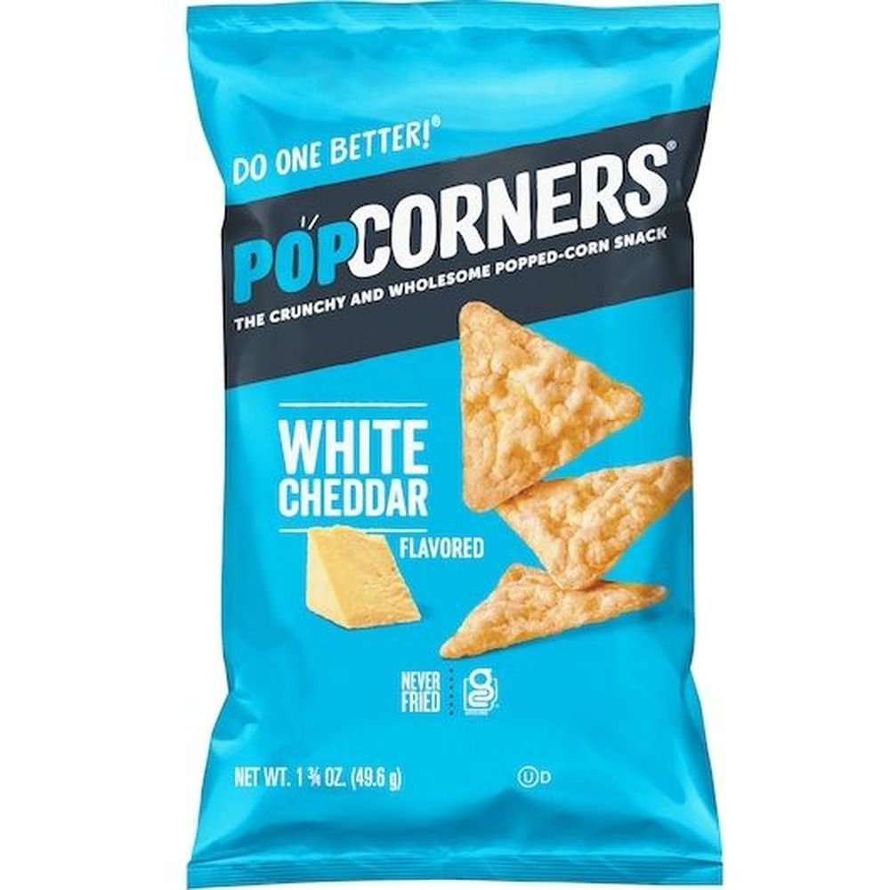 Popcorners White Cheddar Popped Corn Snack, 1.75 Ounce -- 24 per case