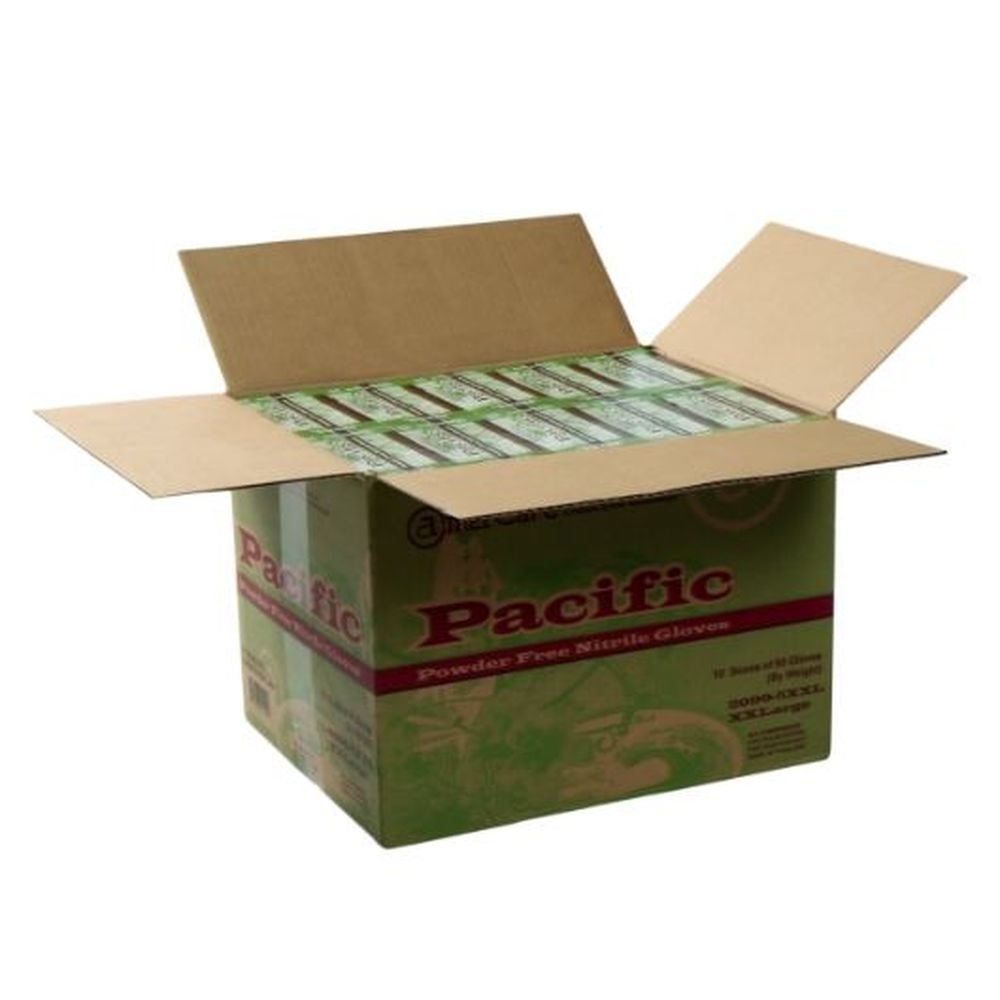 Amercareroyal Xx Large Royal Blue Powder Free Pacific Nitrile Gloves, 1000 Count