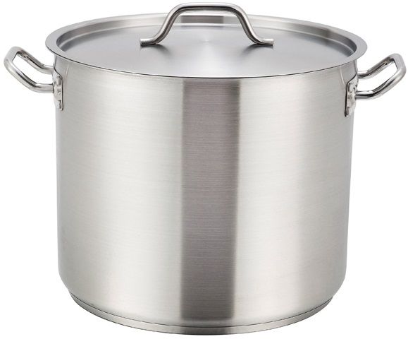 Winco Stainless Steel Stock Pot With Cover, 40 Quart
