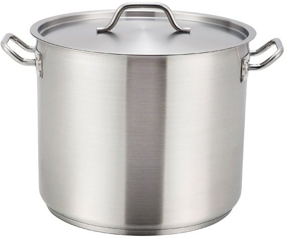 Winco Stainless Steel Stock Pot With Cover, 60 Quart