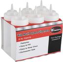 Winco Clear Wide Mouth 16 Ounce Squeeze Bottle, 6 count per pack