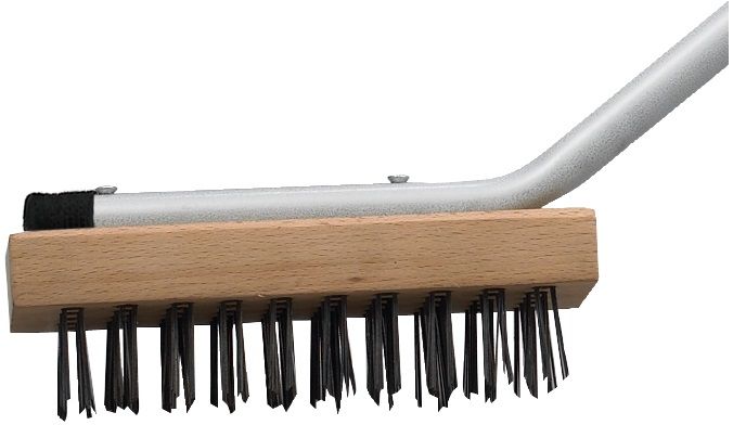 Winco Commercial Heavy Duty Broiler Brush With Steel Wire Bristles, 31 Inch