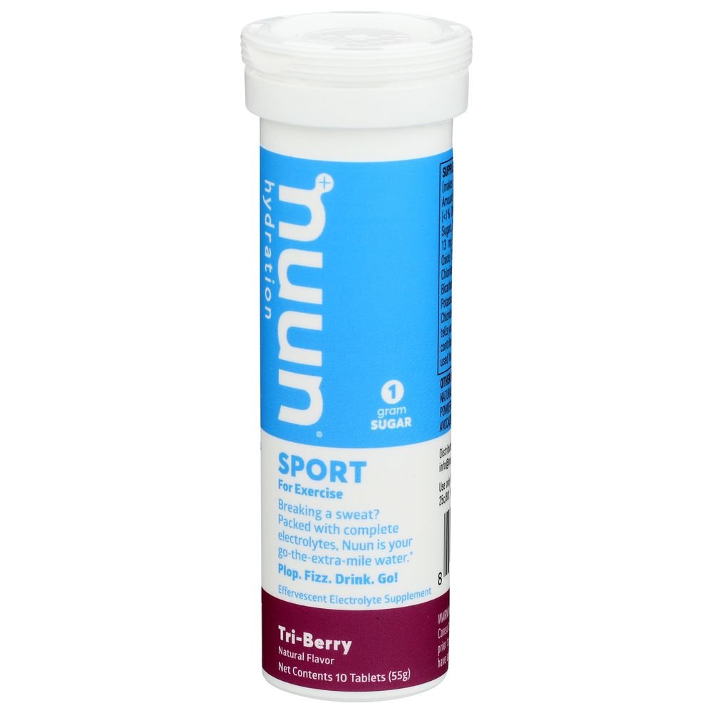 Nuun Tri Berry Electrolyte Drink Tablet, 10 count per pack -- 8 per case.