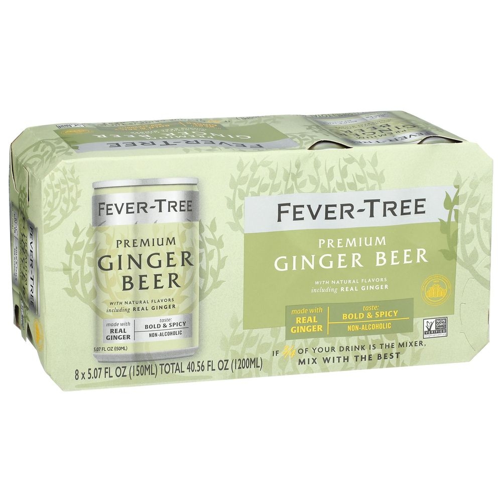 Fever-Tree 5.07 Fluid Ounce Premium Ginger Beer Can, 8 count -- 3 per case