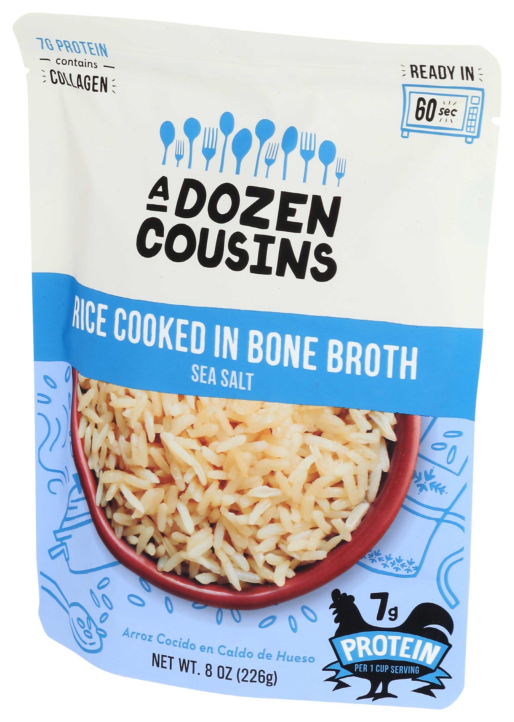 A Dozen Cousins Sea Salt Rice Cooked in Bone Broth, 8 Ounce -- 6 per case