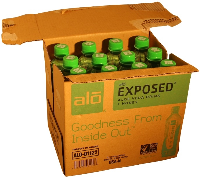 Alo Original Exposed Aloe Vera Drink, 16.9 Ounce -- 12 per case.