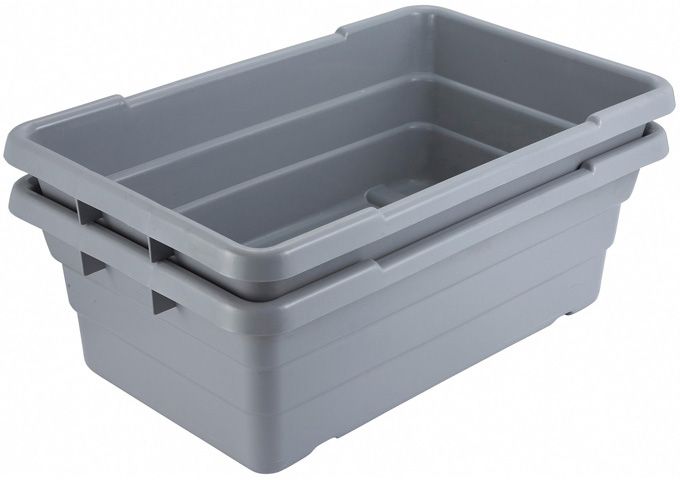 Winco Gray Nesting Lug Box, 24 X 15 X 8 Inch -- 12 Per Case