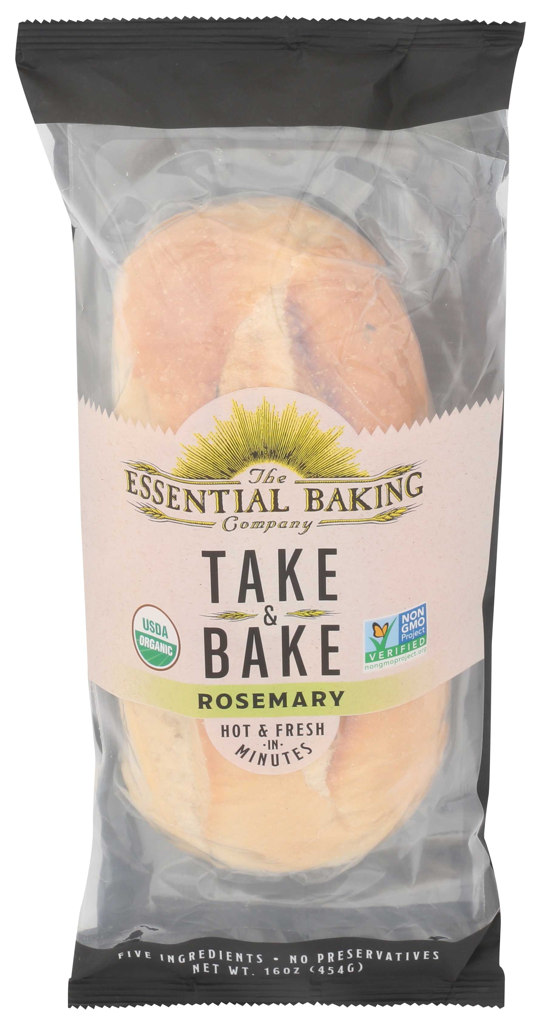 The Essential Baking Company Organic Take and Bake Rosemary Bread, 16 Ounce -- 16 per case