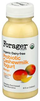Forager Organic Dairy Free Mango Probiotic Drinkable Cashewmilk Yogurt, 8 Fluid Ounce -- 6 per case