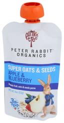 Peter Rabbit Organics Apple Blueberry Super Oats and Seeds Puree, 4 Ounce -- 10 per case