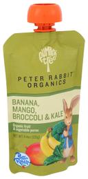 Peter Rabbit Organics Kale Broccoli And Mango with Banana Vegetable and Fruit Snacks, 4.4 Ounce -- 10 per case.