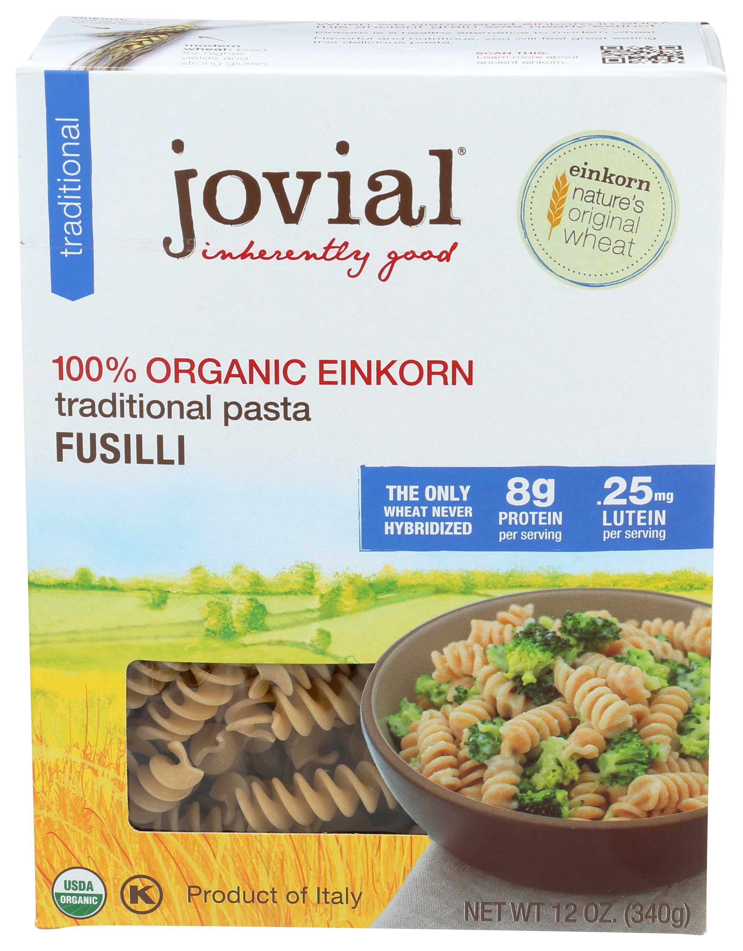 Jovial Organic Einkorn Fusilli Pasta, 12 Ounce -- 12 per case.